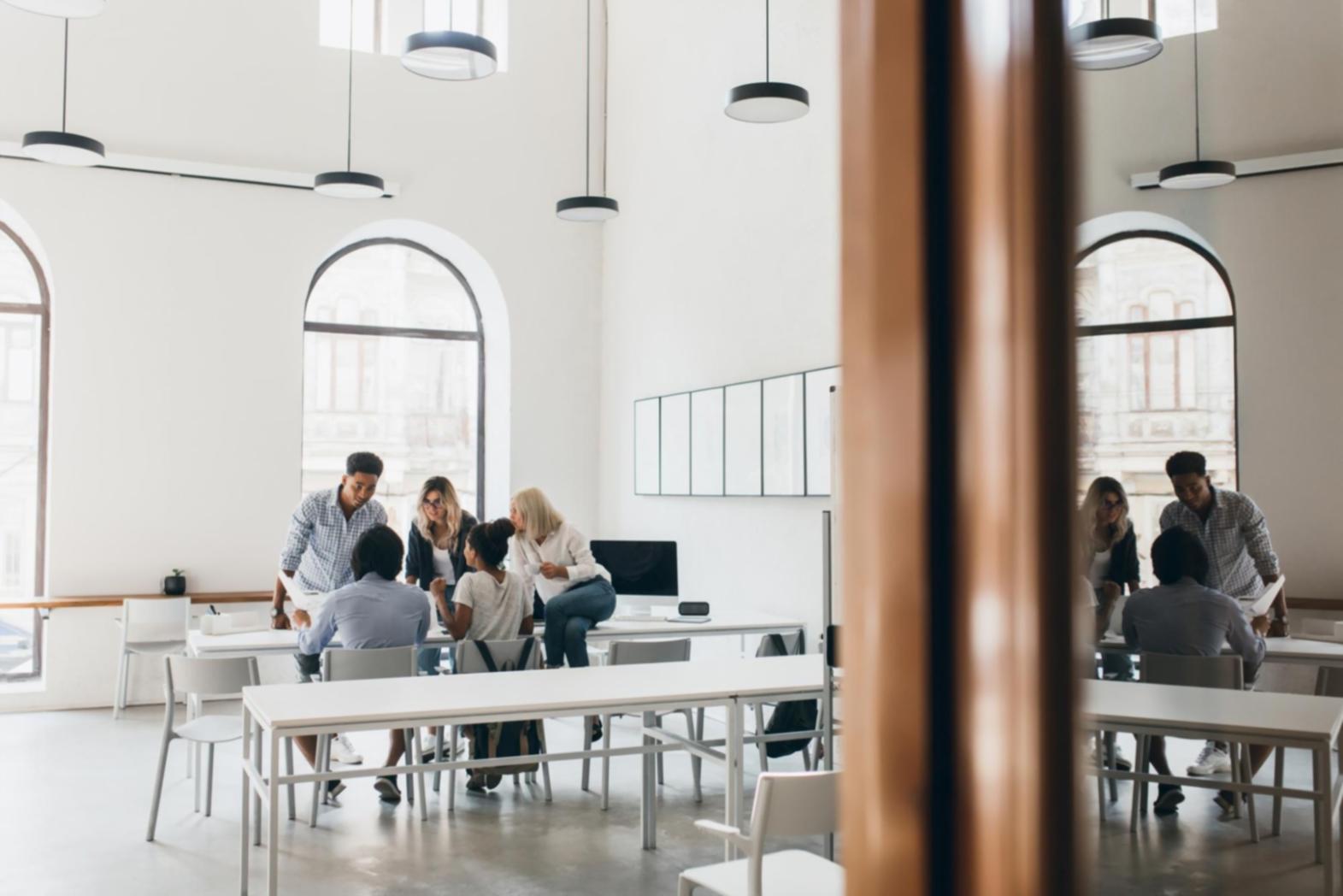 Student reviewing financial planning materials during course session
